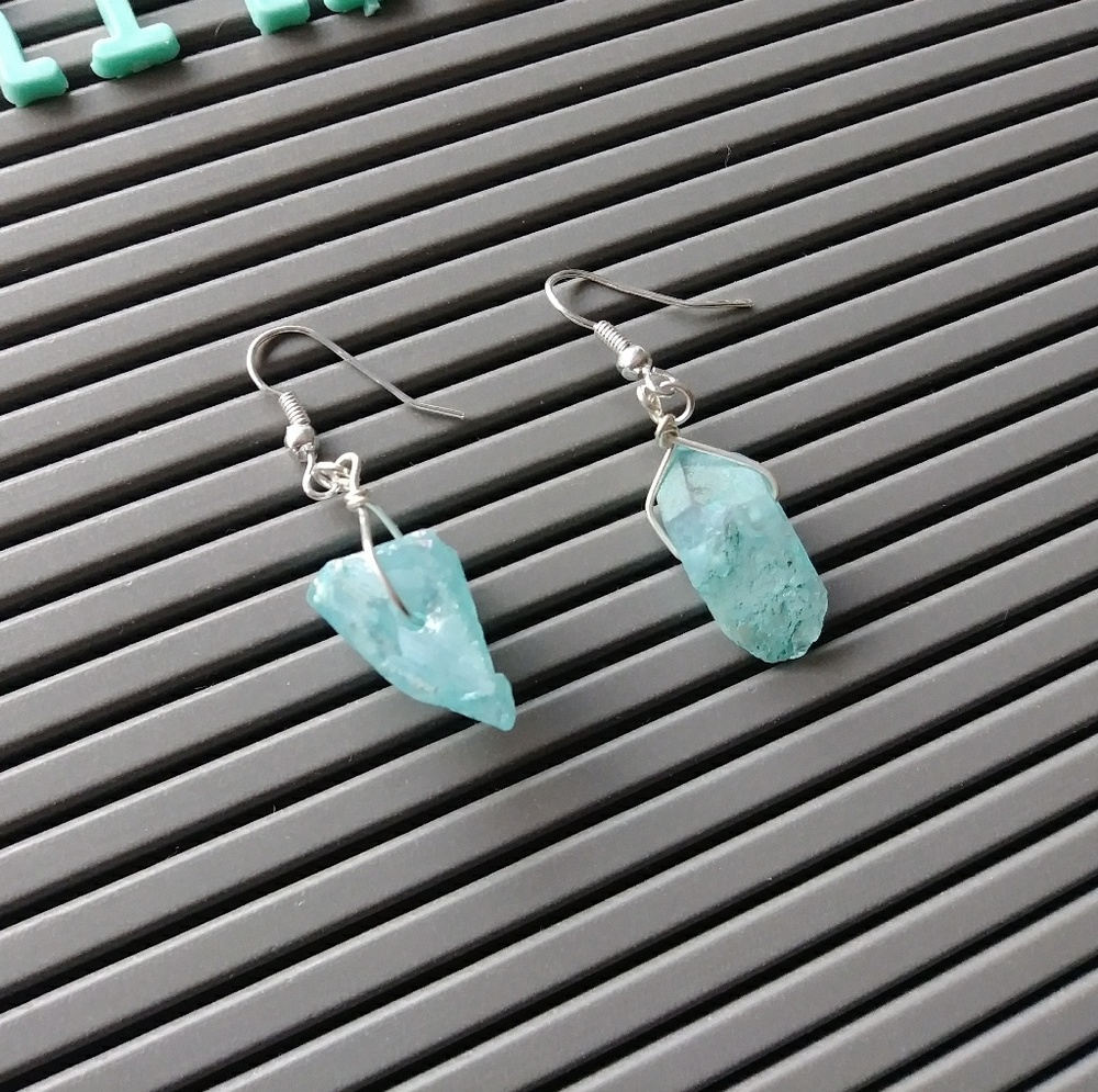 FINAL PRICE·LAST DAY Blue quartz earrings - Picture 2 of 5